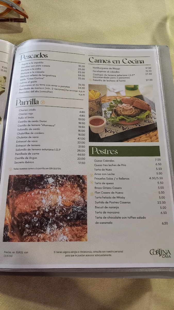 Menu Sidrería Restaurante Casa Cortina-4